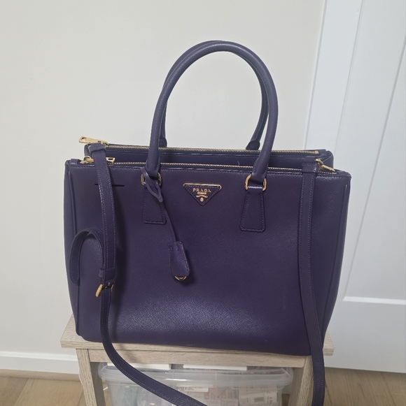 Prada Handbags - Prada Saffiano Galleria Purple with Detachable Strap
